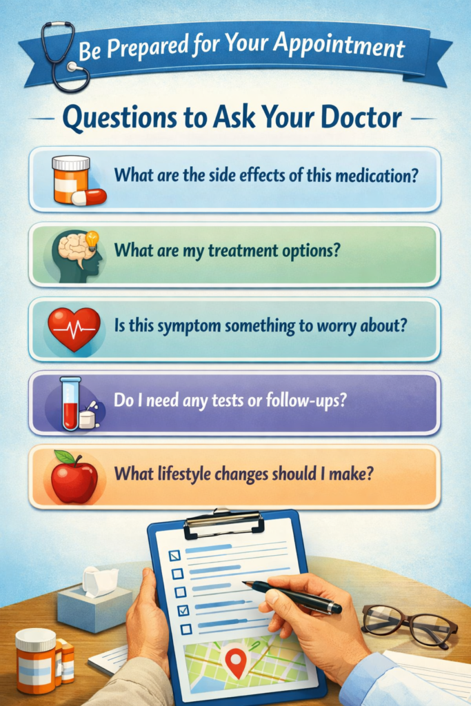 Prepare questions for your doctor's appointment